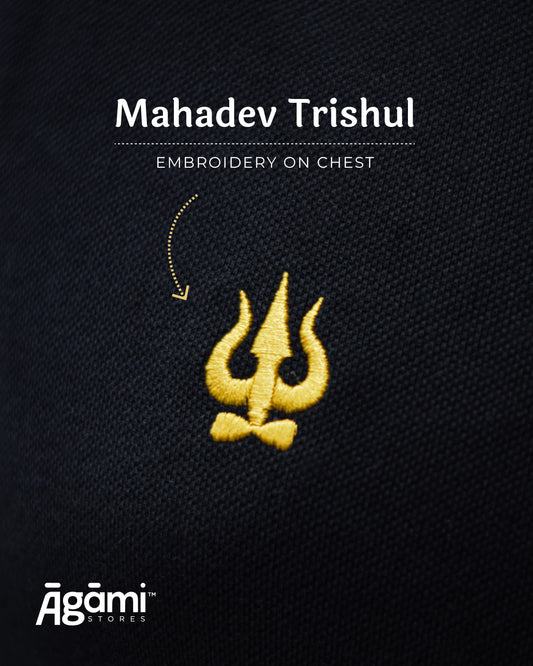 Trishul Polo Neck - Black | Regular Fit