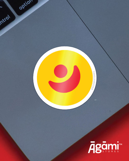 Shree Jagannath Temple Flag - Yellow | Laptop & Mobile Stickers