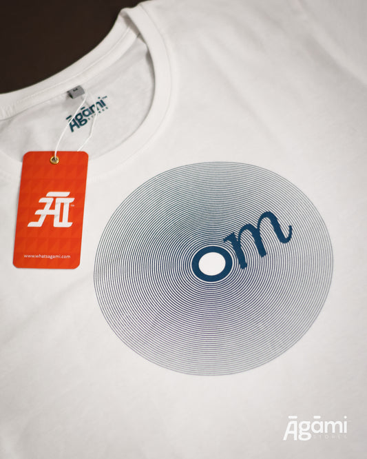 Om Vibes Tshirt - White | Regular Fit