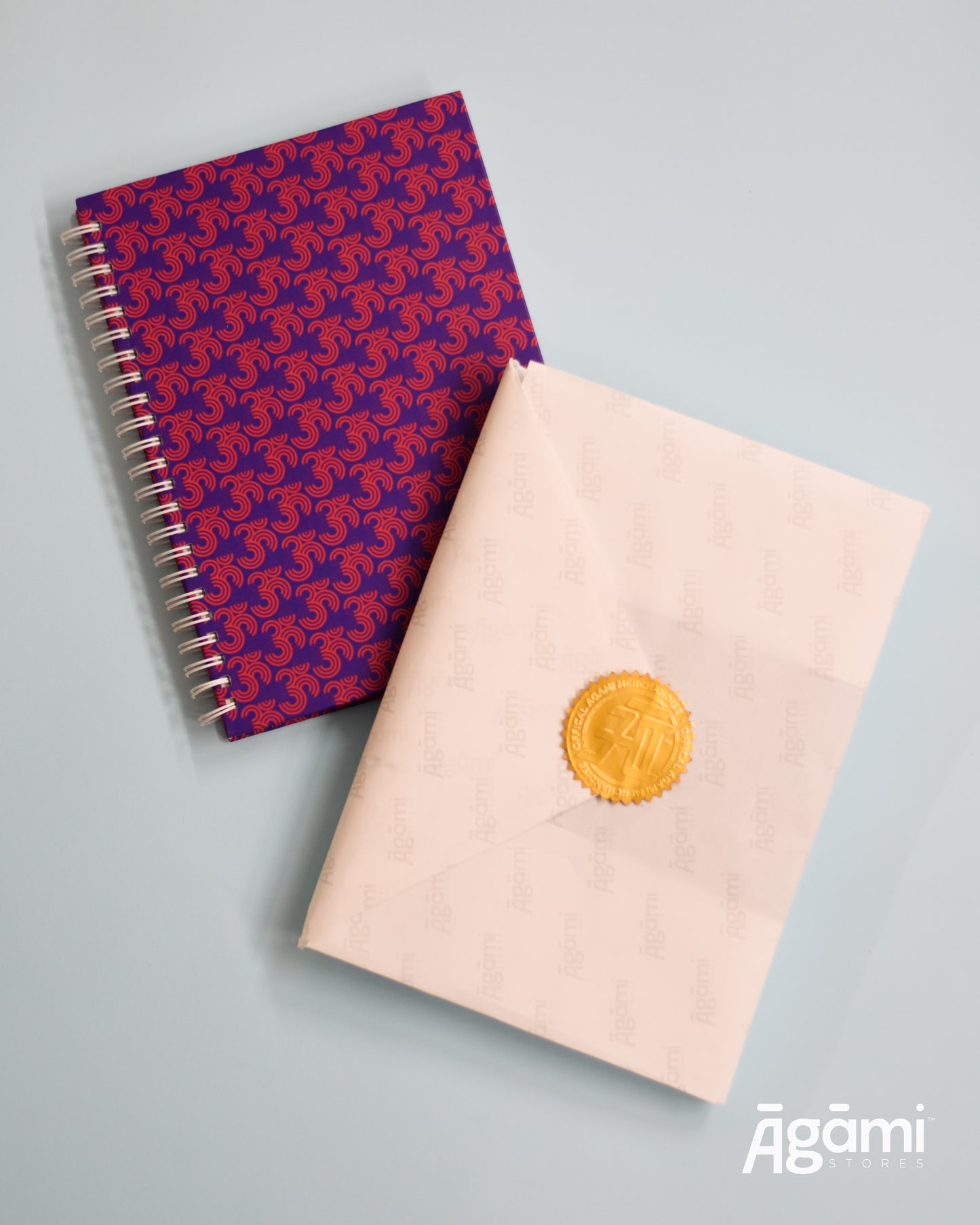 Om Pattern Spiral A5 Notebook | Purple