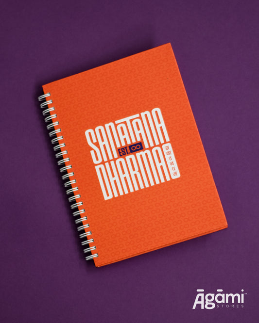 Sanātana Dharma A5 Spiral Notebook | Orange