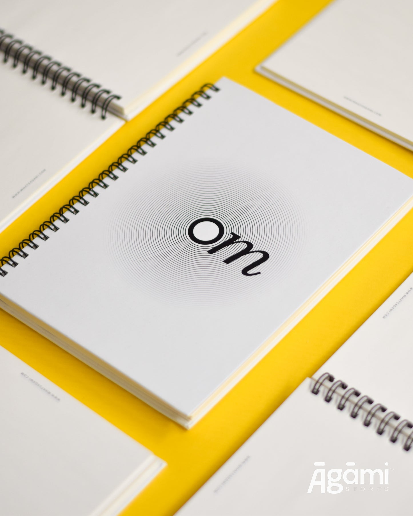 Om Vibes A5 Spiral Notebook | White