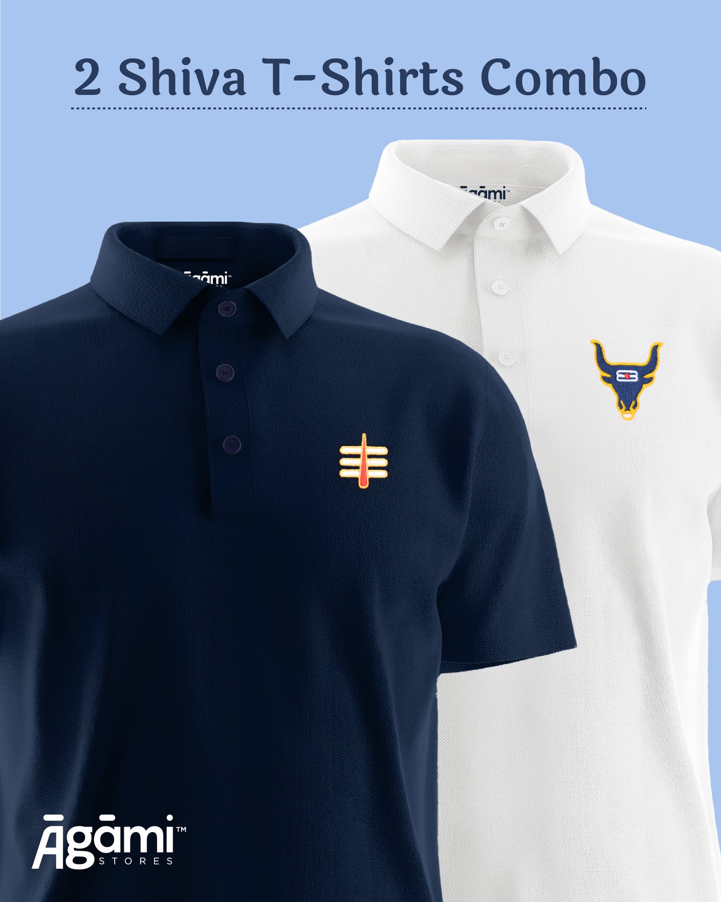 Combo Pack of 2 Polo Shiva Tshirts