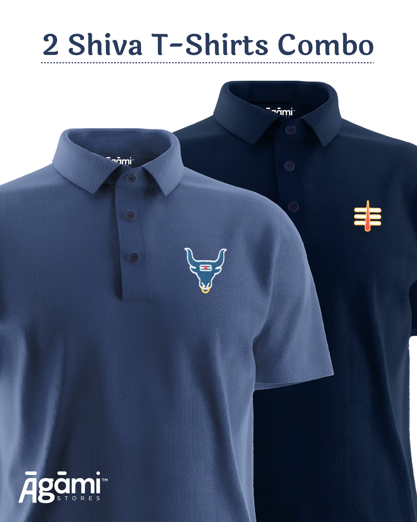 Combo Pack of 2 Polo Shiva Tshirts