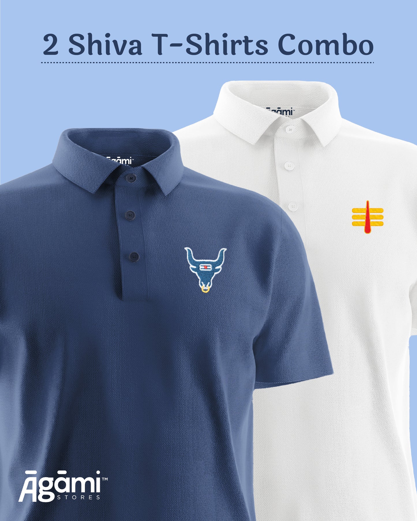Combo Pack of 2 Polo Shiva Tshirts