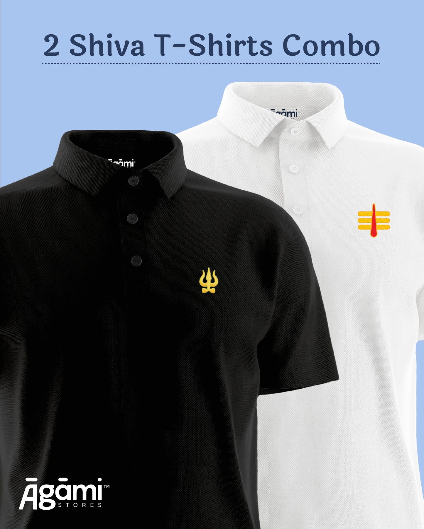 Combo Pack of 2 Polo Shiva Tshirts