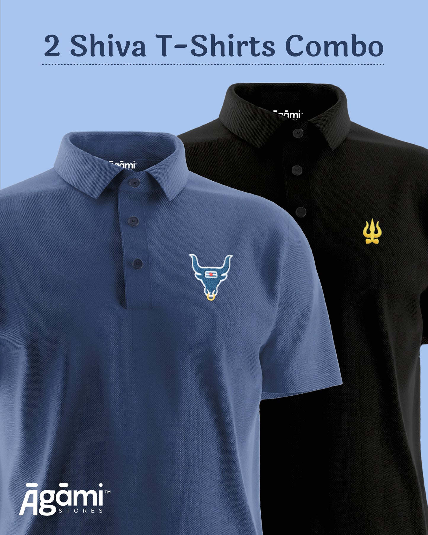 Combo Pack of 2 Polo Shiva Tshirts
