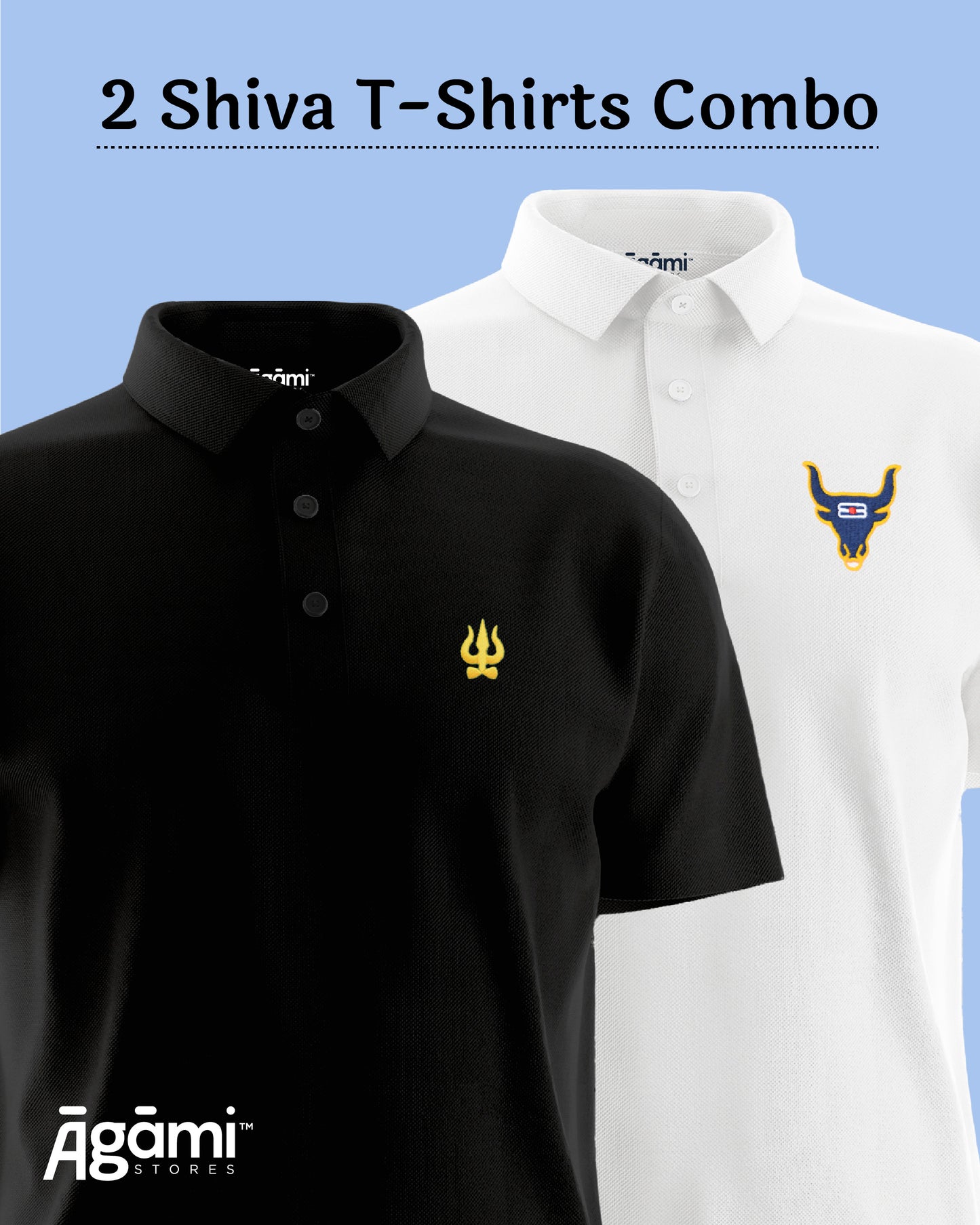 Combo Pack of 2 Polo Shiva Tshirts