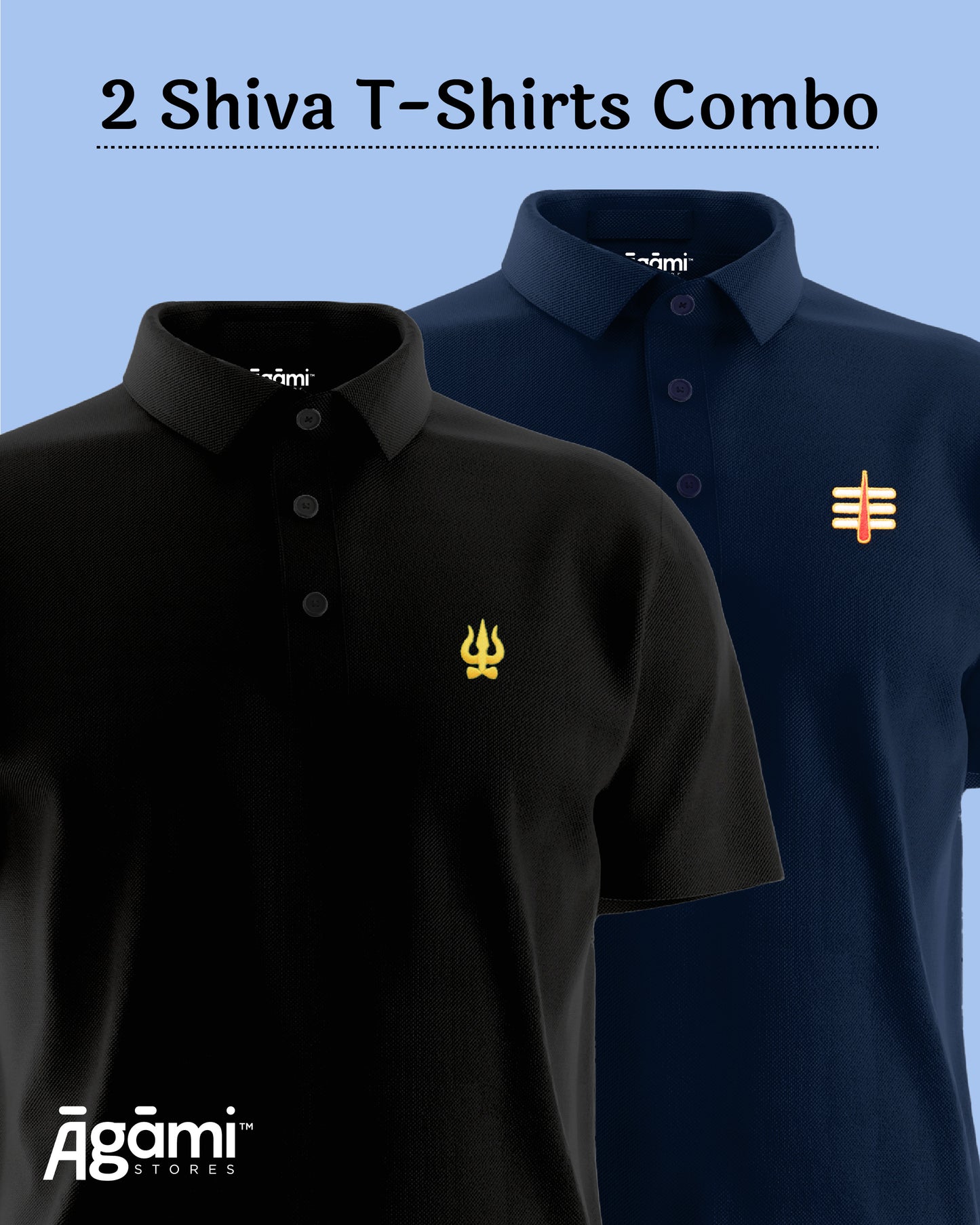 Combo Pack of 2 Polo Shiva Tshirts