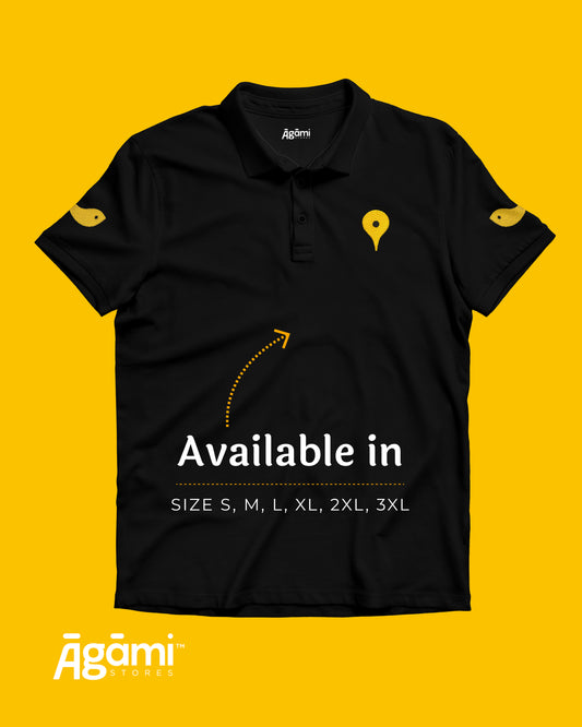 Vitthal Tilak Polo Tshirt - Black | Regular Fit