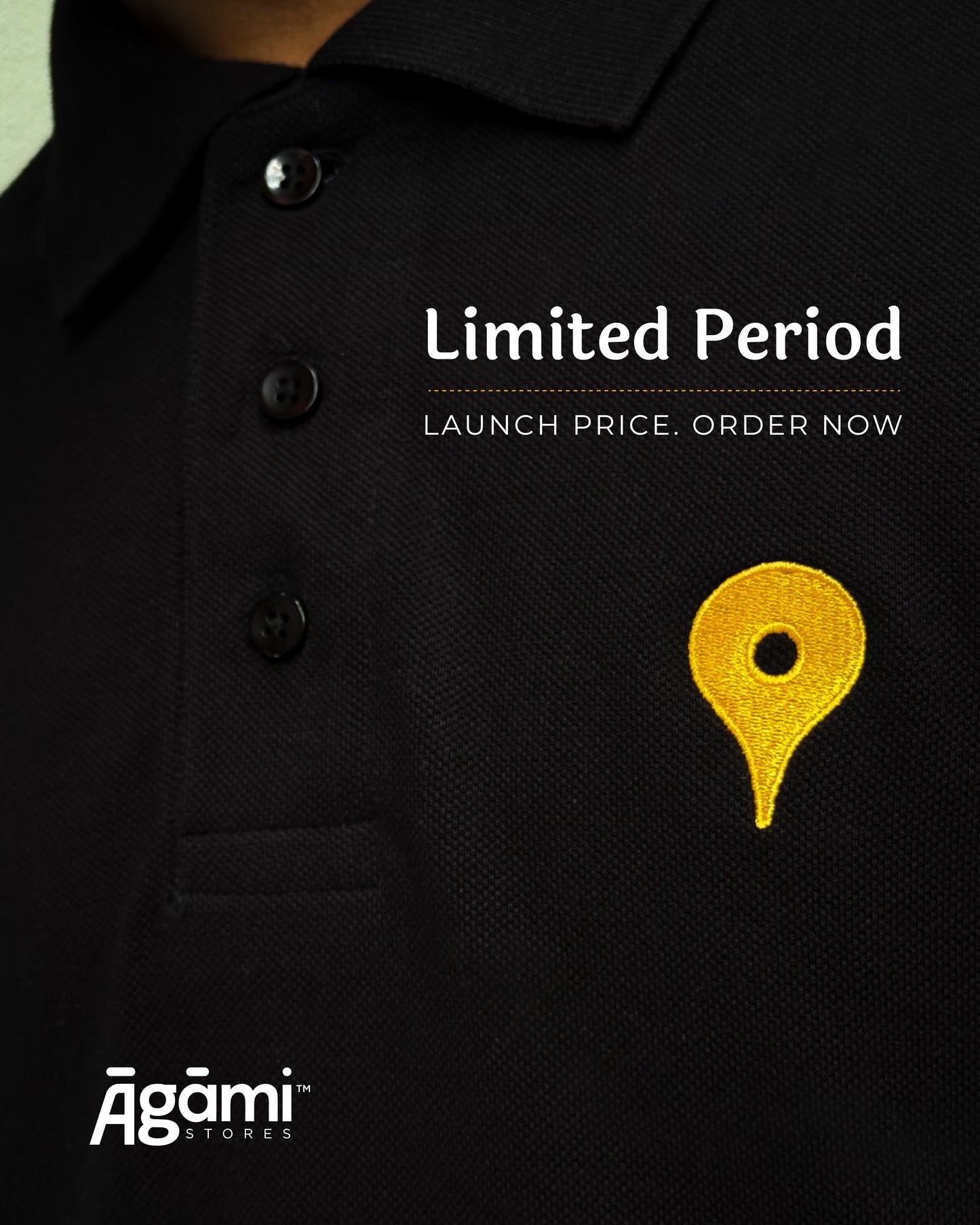 Vitthal Tilak Polo Tshirt - Black | Regular Fit