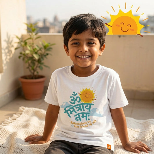 Om Mitray Namah | Kids Yoga Tshirt