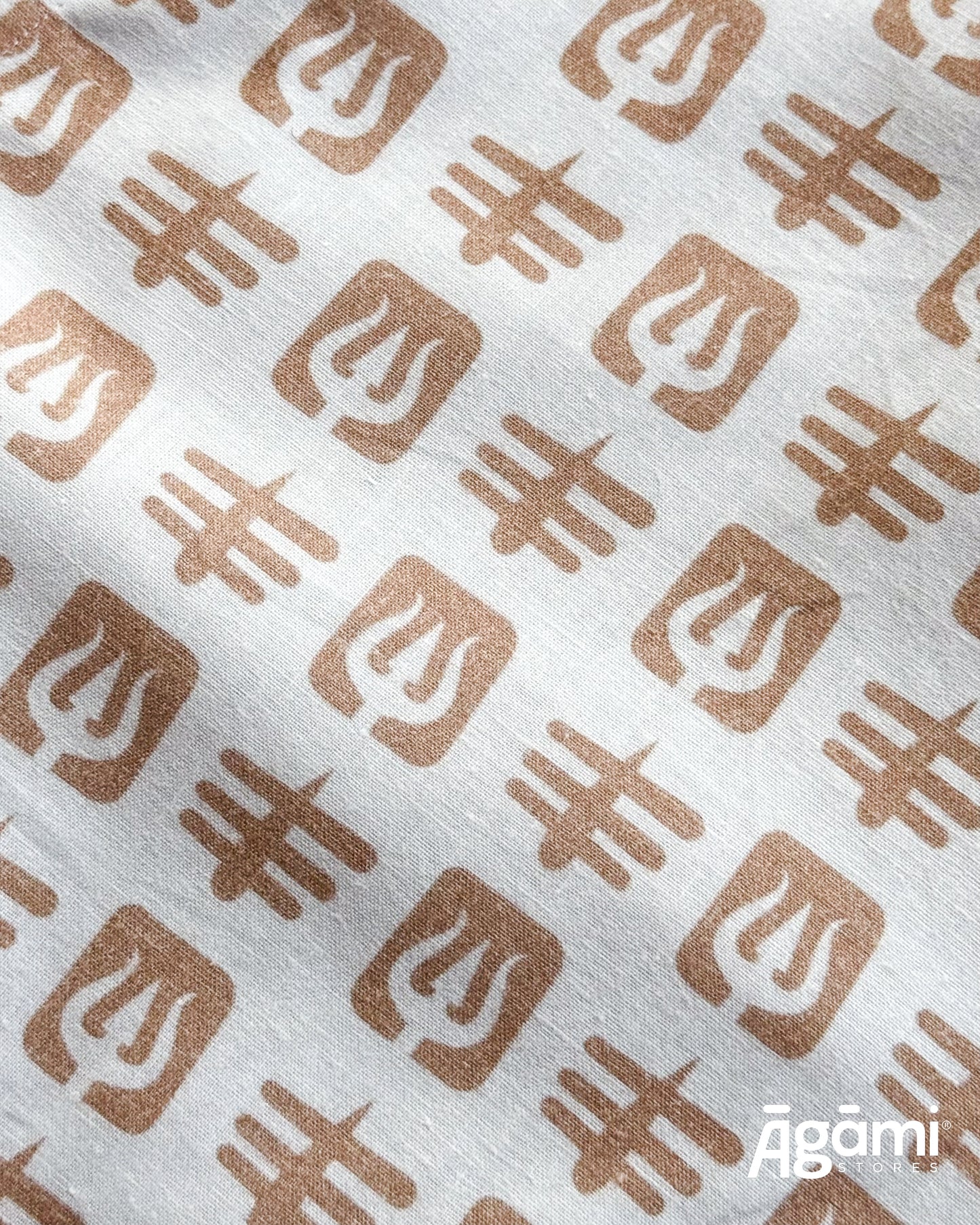 Printed Shiva Shirt - Regular Fit Full Sleeves Shirt | White