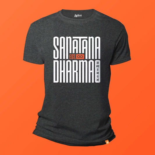 Sanātana Dharma Tshirt - Dark Grey | Regular Fit