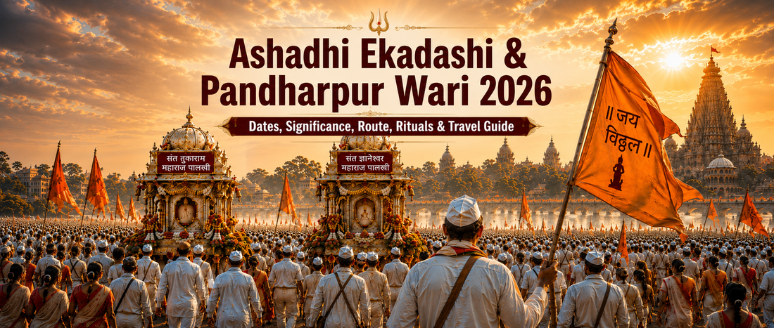 Ashadhi Ekadashi 2026 devotees gathered at Pandharpur Vitthal Rukmini Temple"