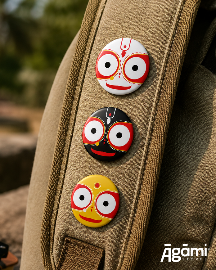 Shree Jagannath Pin Badge + Magnets