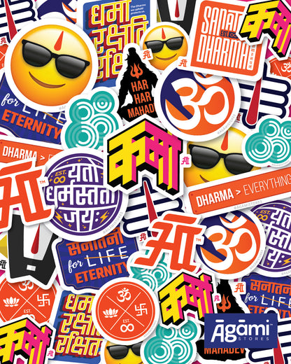 Pack of 30 Laptop & Mobile  stickers (Mixed Designs)