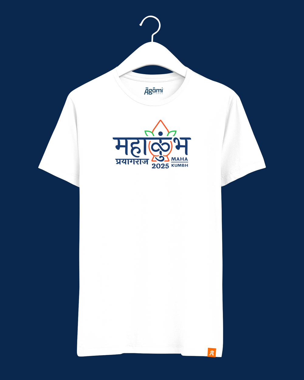 Mahakumbh Logo 2025 - White Tshirt