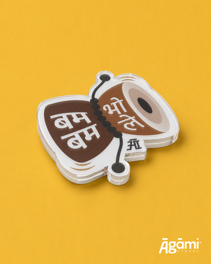 Bam Bam Bhole | Acrylic Fridge Magnet