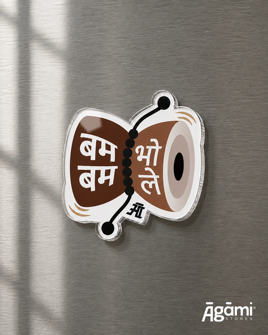 Bam Bam Bhole | Acrylic Fridge Magnet