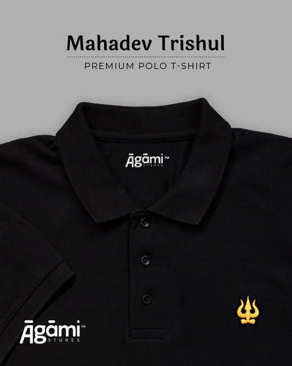 Trishul Polo Neck - Black | Regular Fit