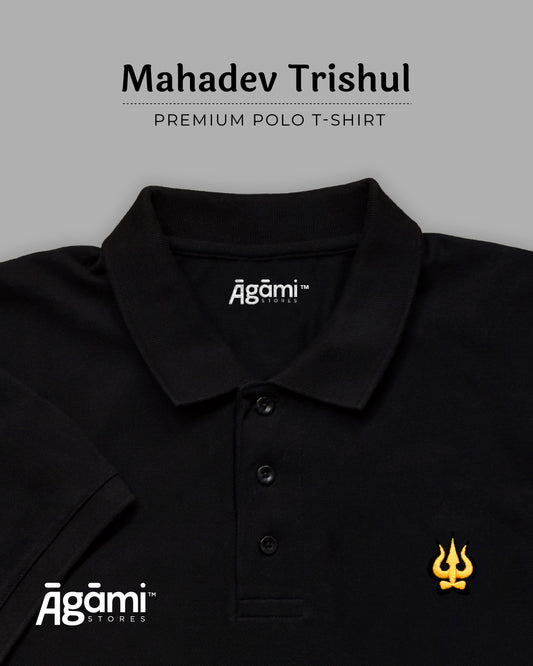 Trishul Polo Neck - Black | Regular Fit