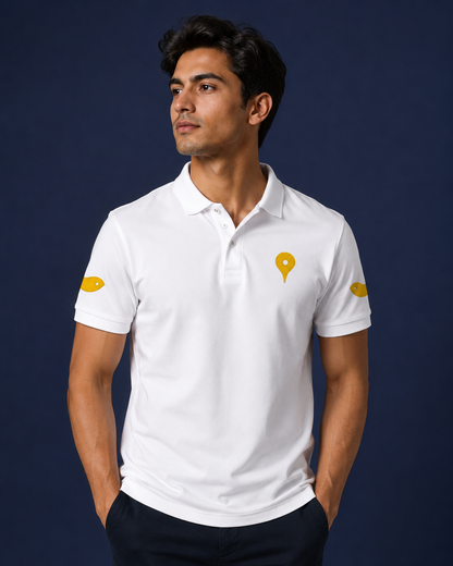 Vitthal Tilak Polo Tshirt - White