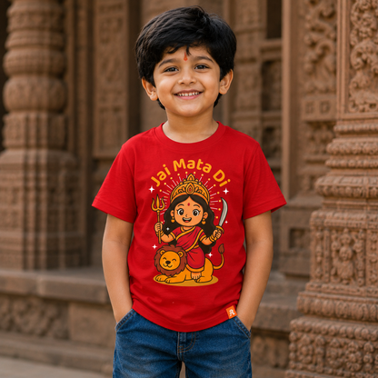 Jai Mata Di Kids Tshirt | Red