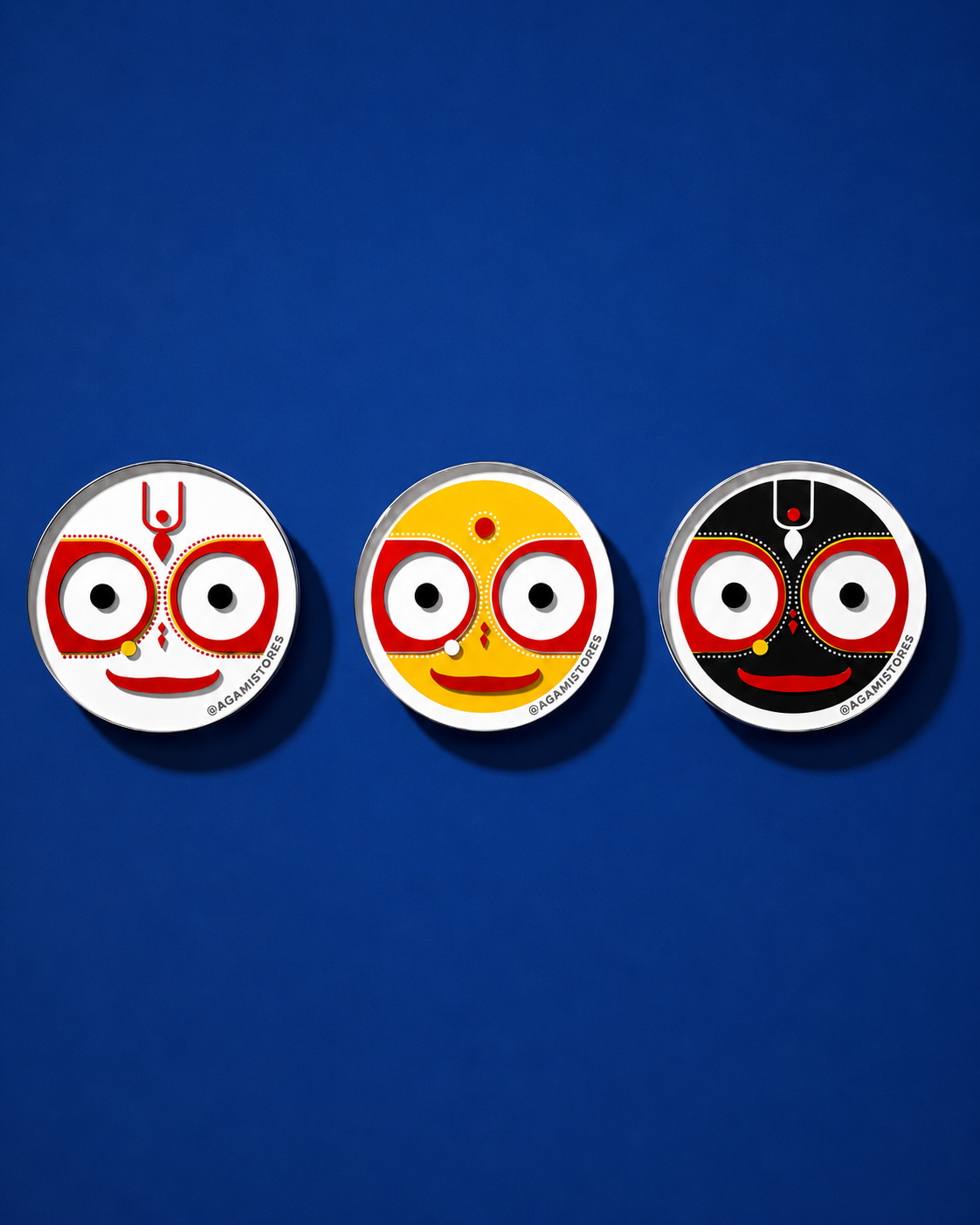 Shree Jagannath, Balabhadra & Subhadra | Acrylic Fridge Magnet Set