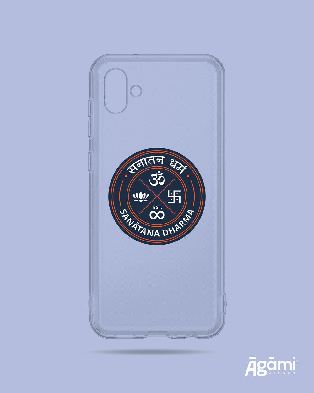Sanatana Dharma Emblem Badge | Silicone Clear Phone Case
