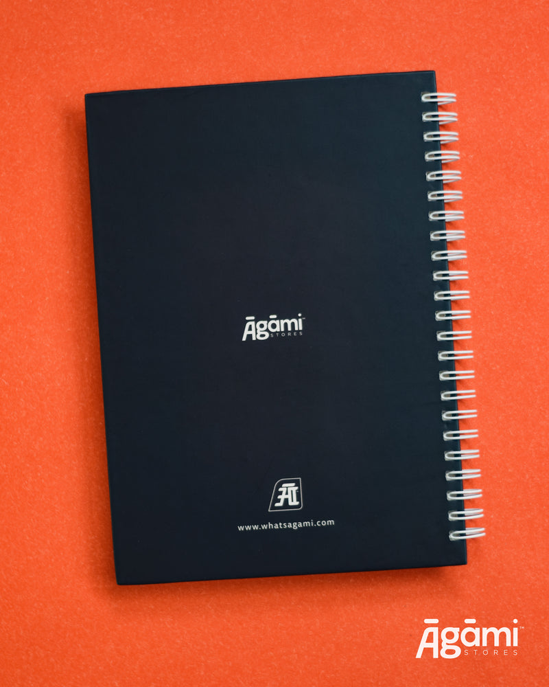 Dharmo Rakshati Rakshitah A5 Spiral Notebook | Black