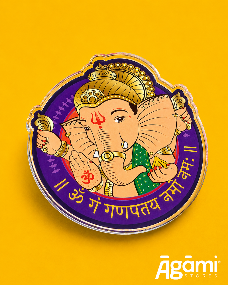Om Gan Ganpataye Namo Namah | Acrylic Fridge Magnet