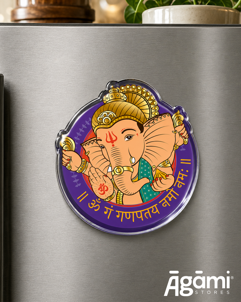 Om Gan Ganpataye Namo Namah | Acrylic Fridge Magnet