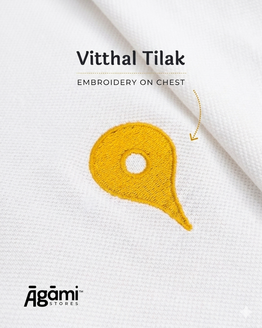 Vitthal Tilak Polo Tshirt - White