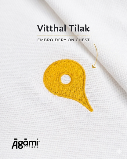 Vitthal Tilak Polo Tshirt - White