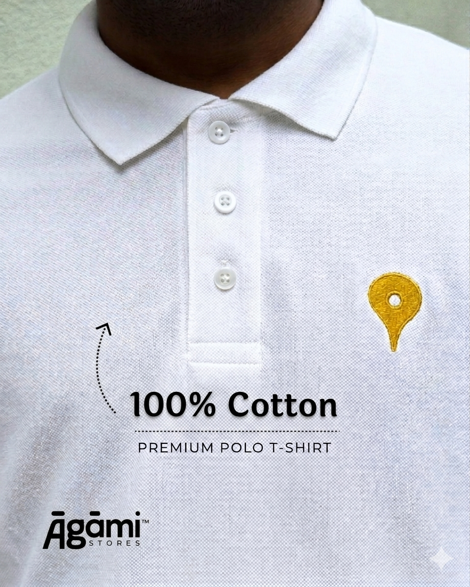 Vitthal Tilak Polo Tshirt - White