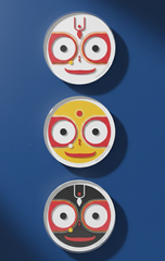 Shree Jagannath, Balabhadra & Subhadra | Acrylic Fridge Magnet Set