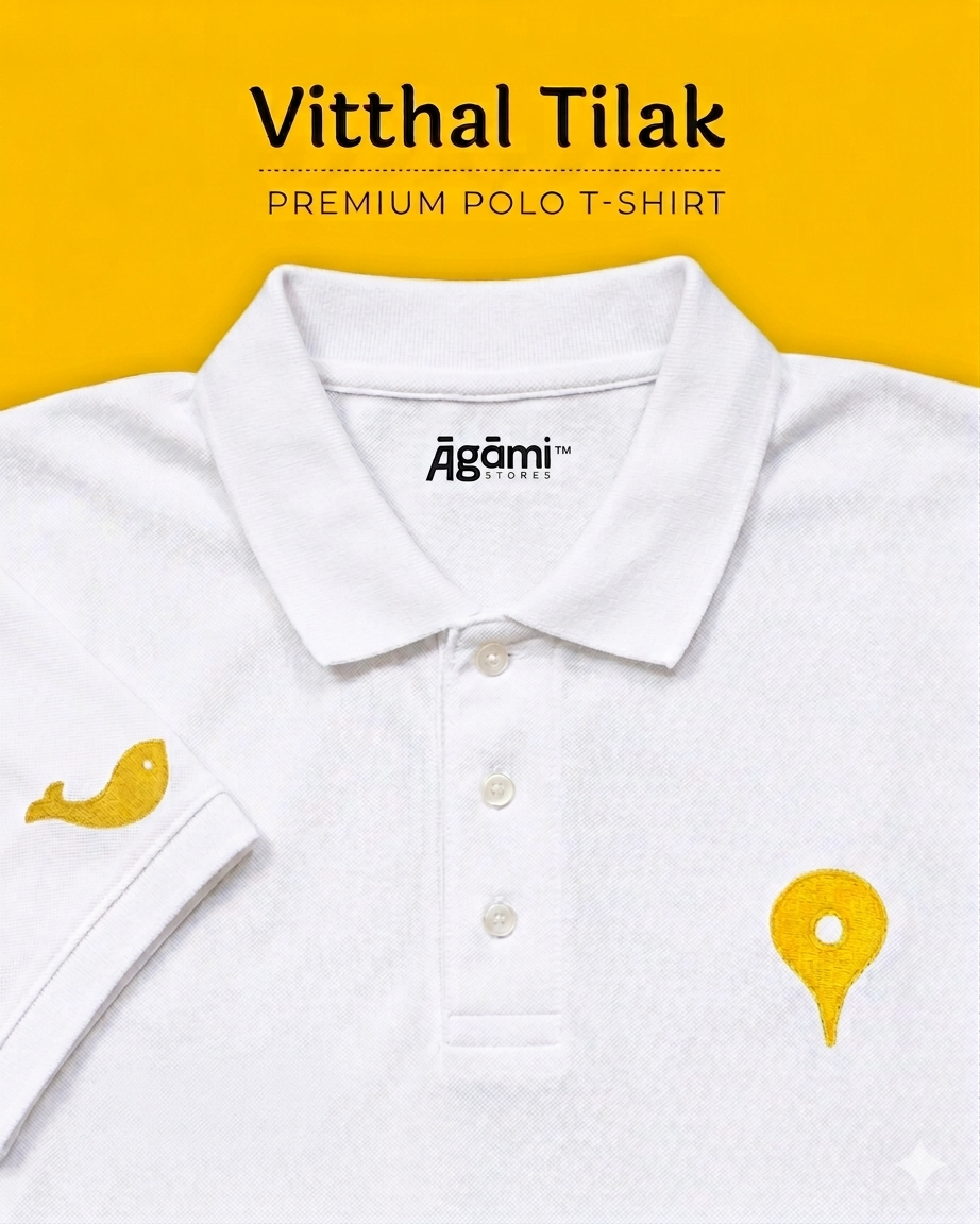 Vitthal Tilak Polo Tshirt - White