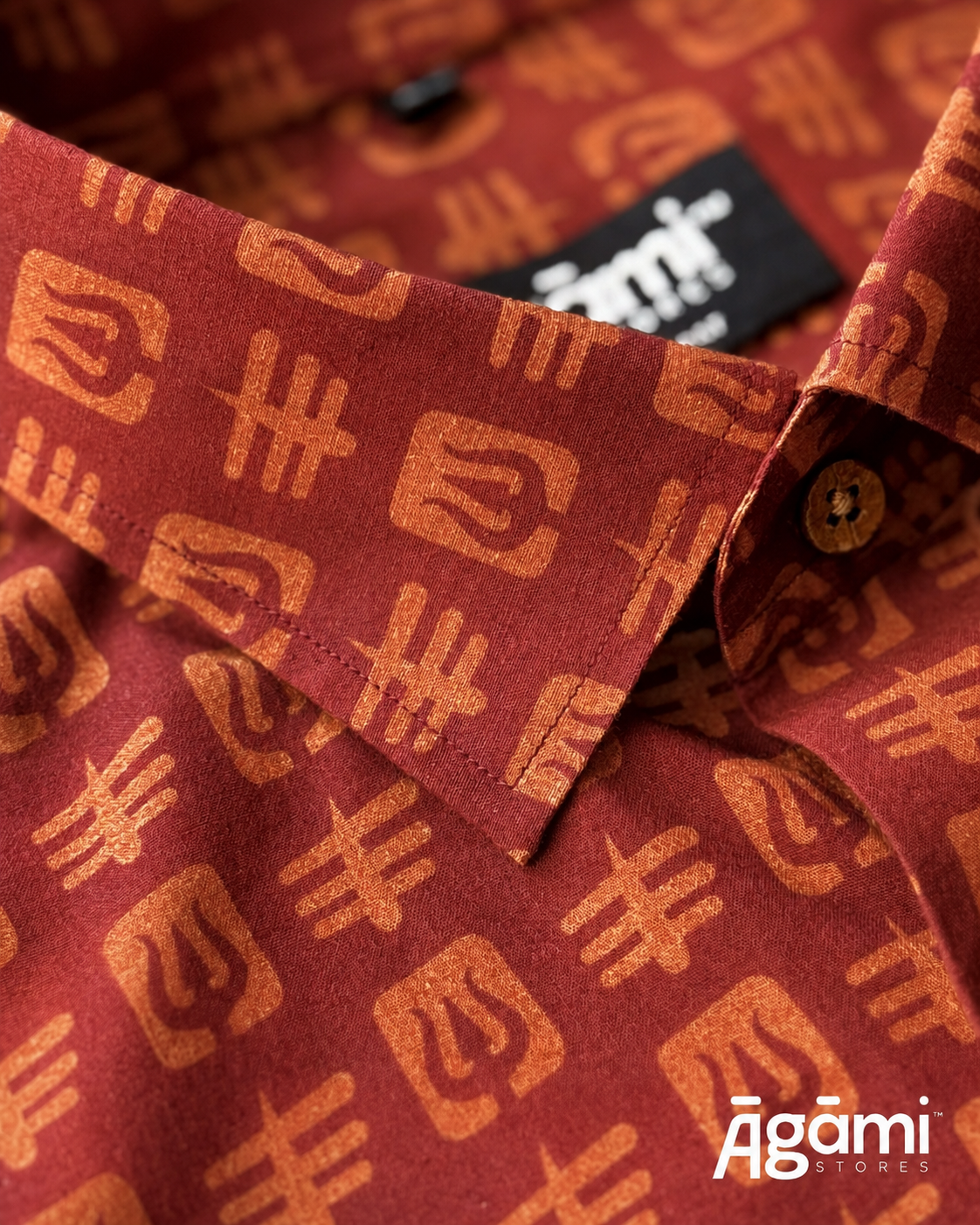 Printed Shiva Shirt - Half Sleeves Shirt | Maroon