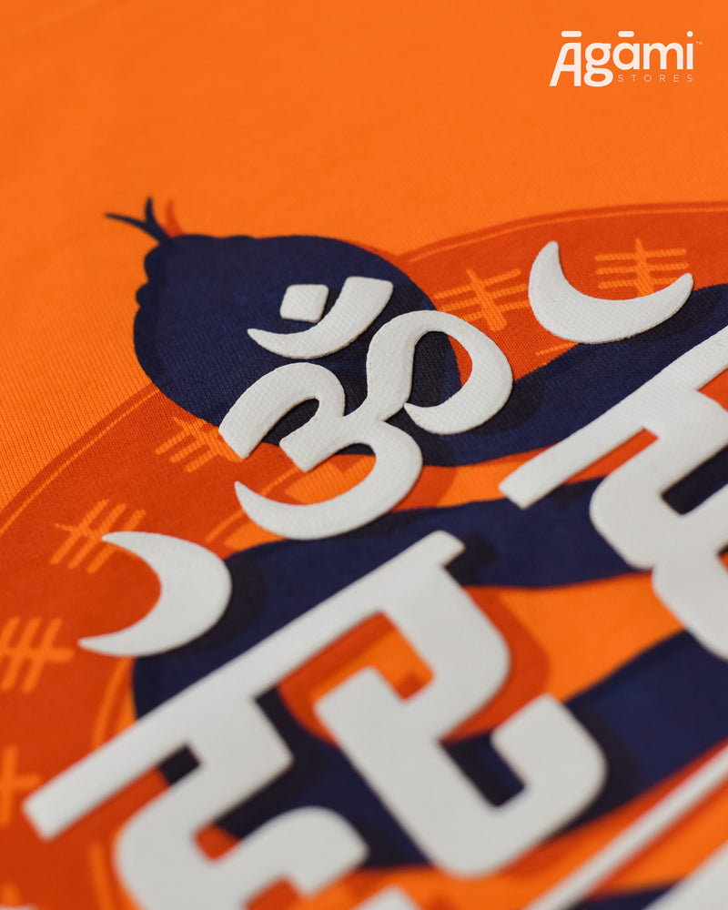 Har Har Mahadev Full Sleeves Tshirt - Orange