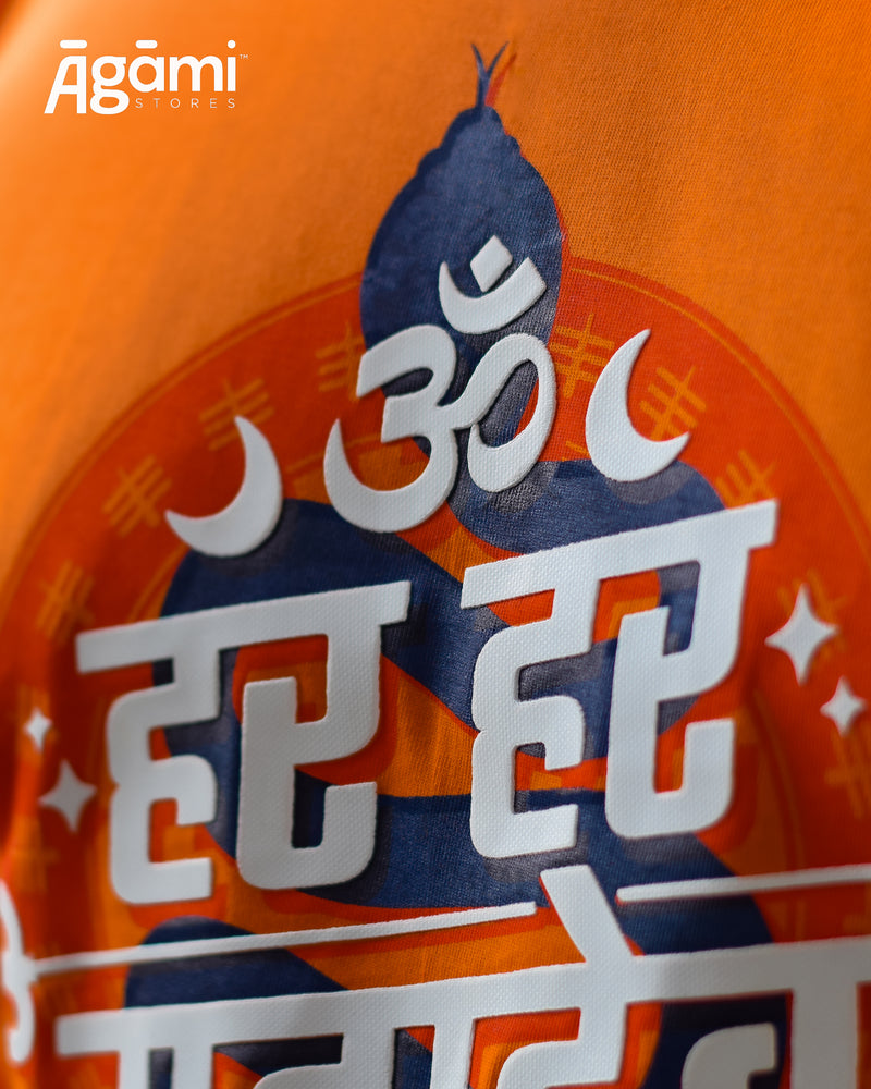 Har Har Mahadev Full Sleeves Tshirt - Orange