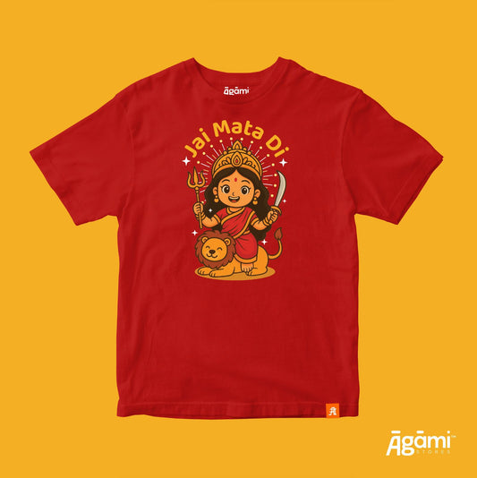 Jai Mata Di Kids Tshirt | Red