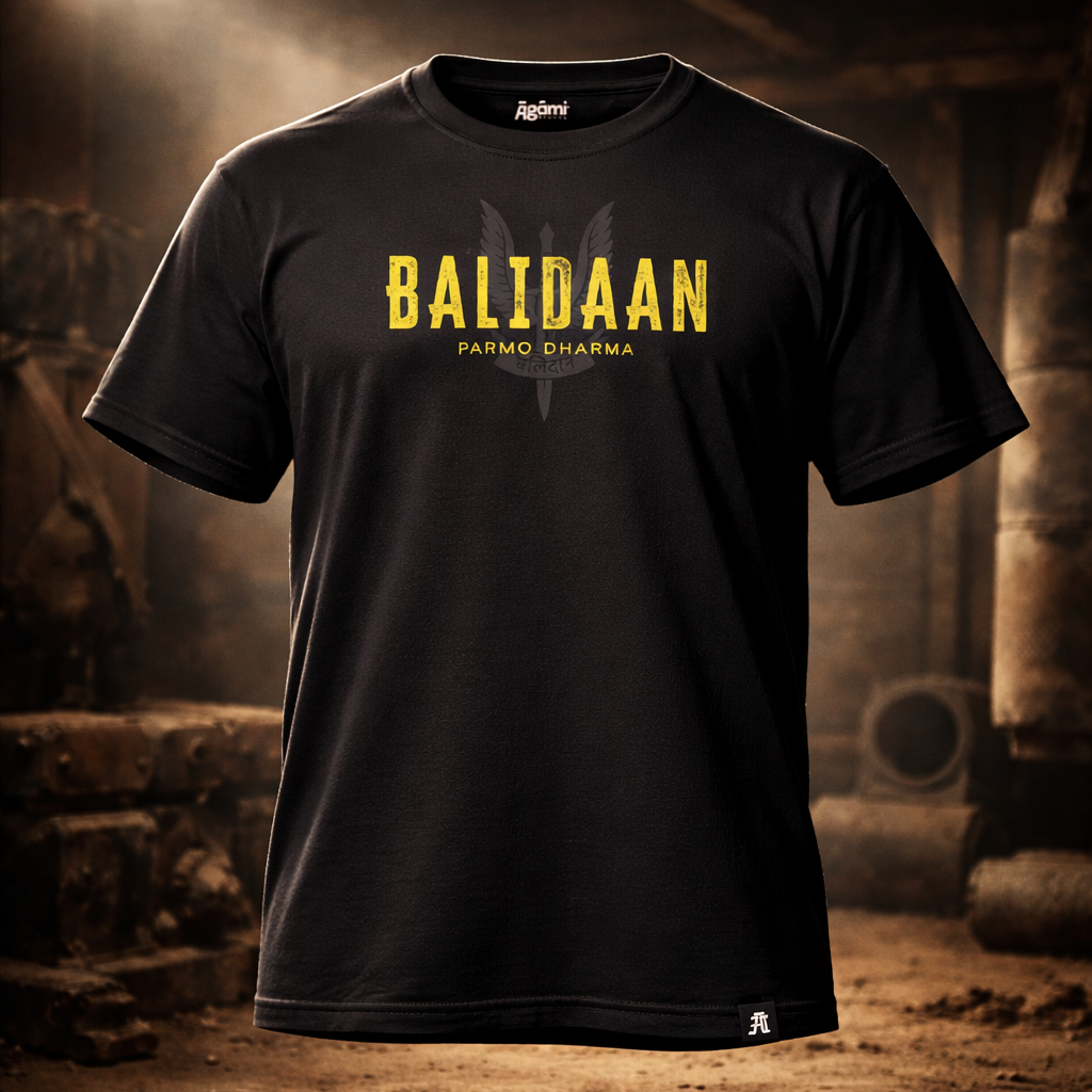 Balidaan Parmo Dharma - Black | Regular Fit
