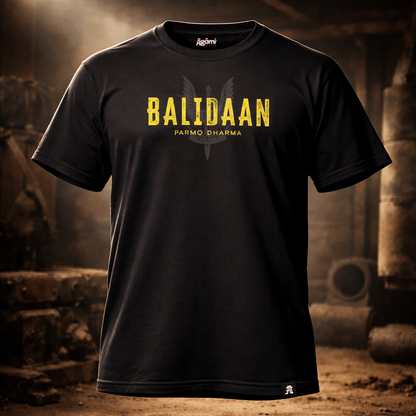 Balidaan Parmo Dharma - Black | Regular Fit
