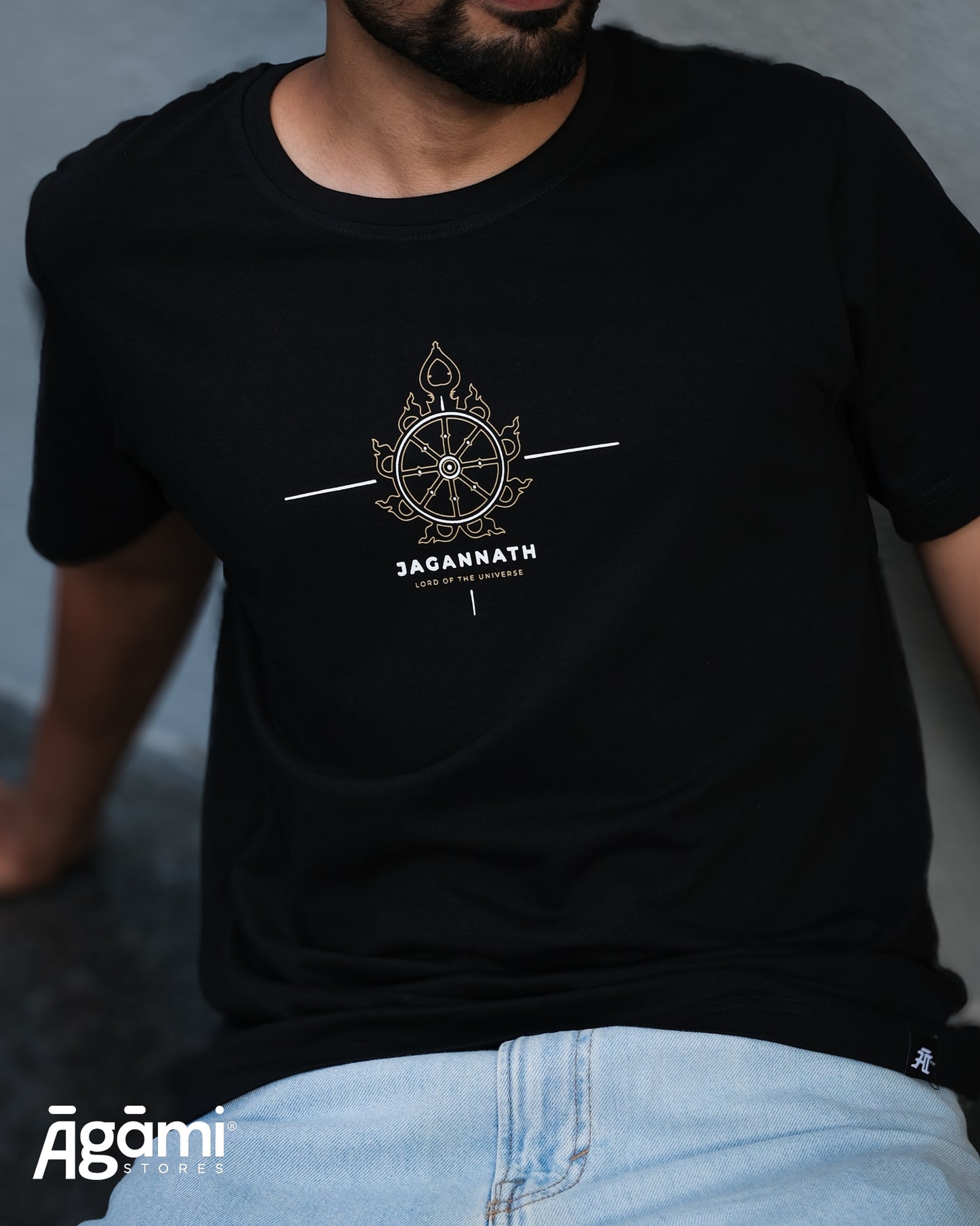 Shree Jagannath – Lord of the Universe | Black Regular Fit T-Shirt