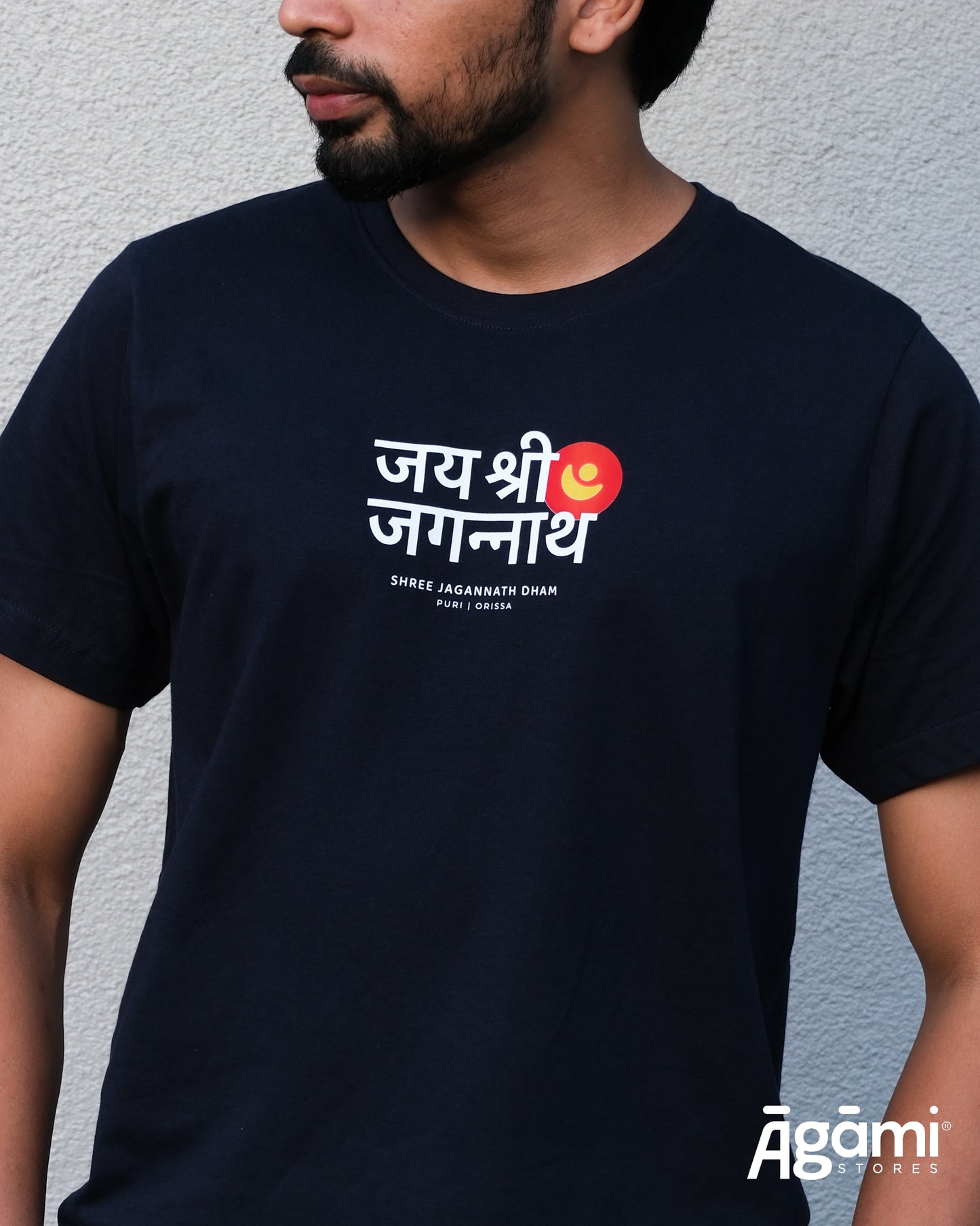 Jai Shree Jagannath Logo Tshirt - Dark Blue