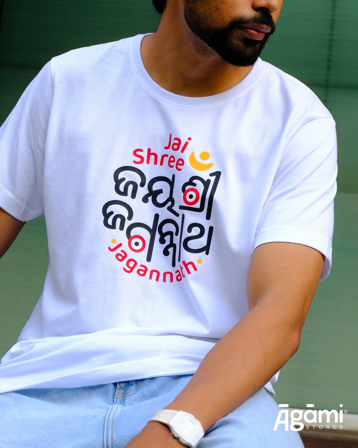 Jai Shree Jagannath Odia Tshirt - White