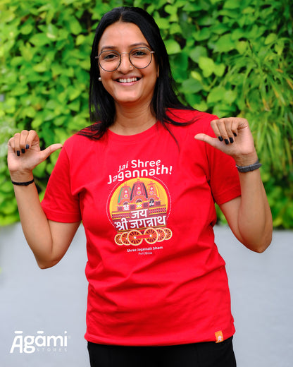 Jai Shree Jagannath Rath Tshirt - Red