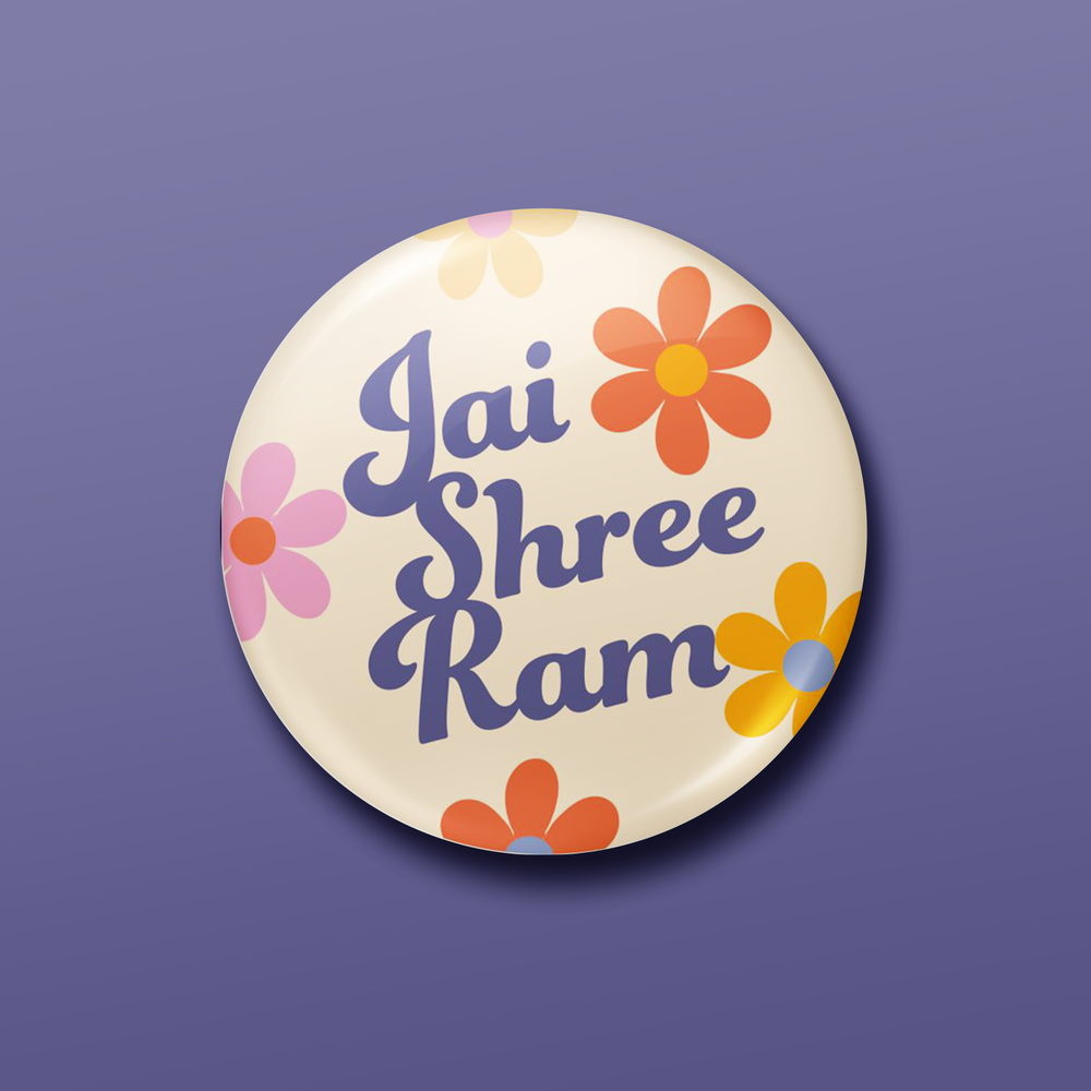 Jai Shree Ram | Pin Badge + Magnet