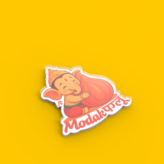 Modak Paglu - Acrylic Fridge Magnet